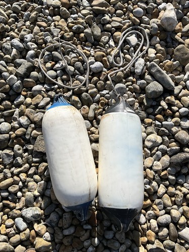 Two large boat fenders - boat,
